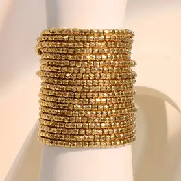3pc Gold Bracelet Stack