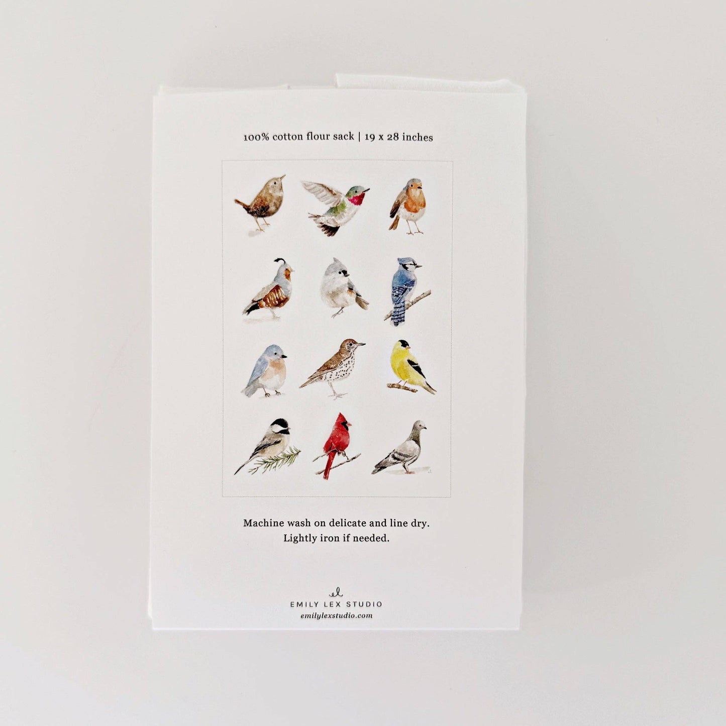 Birds tea towel