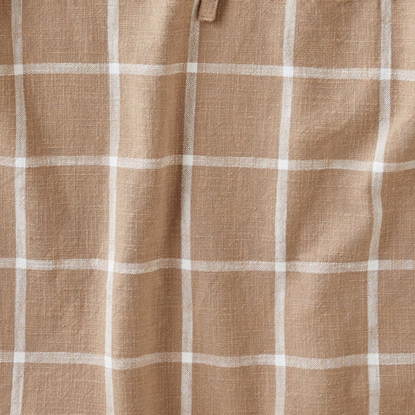 Classic Check Slub Apron Linen Cotton Everyday