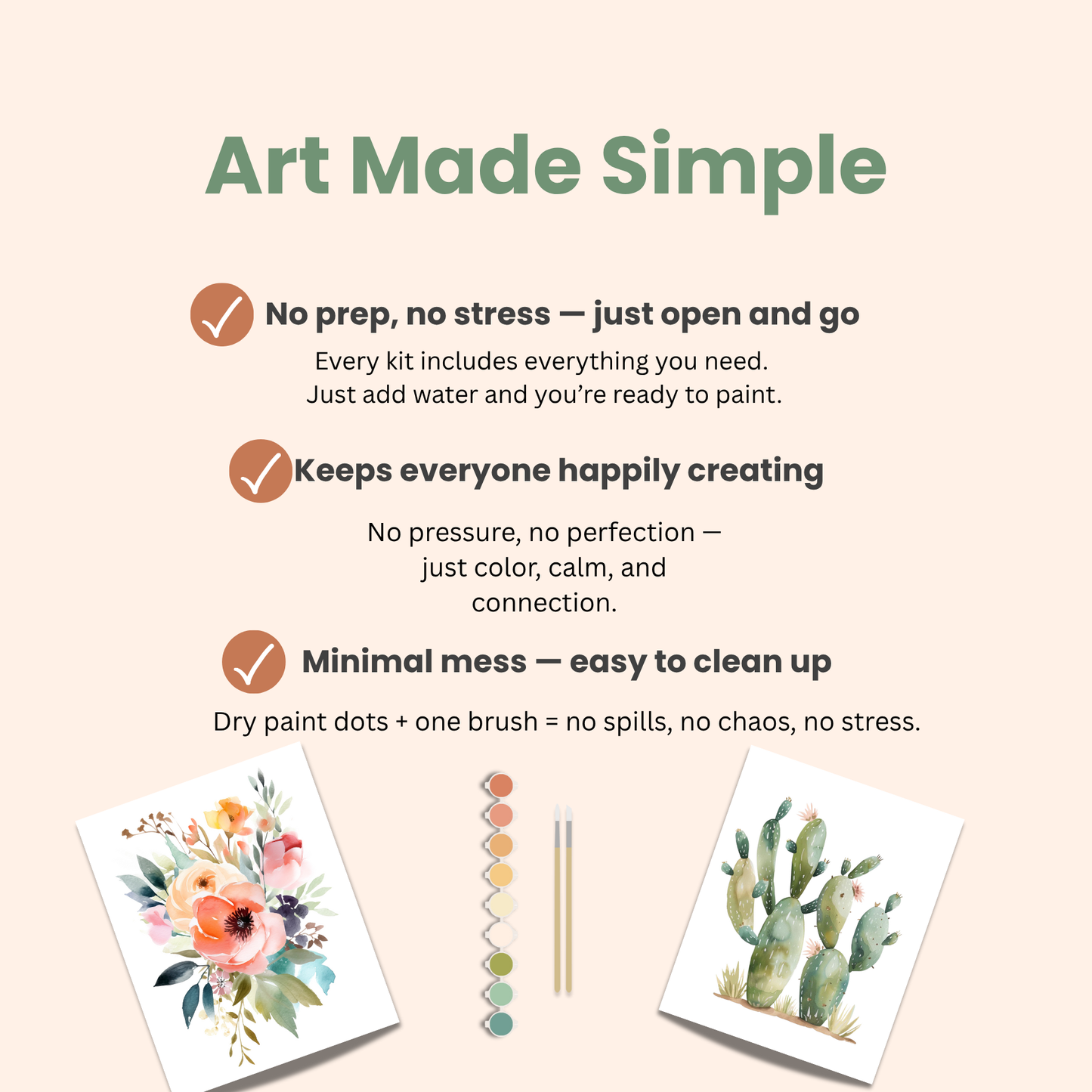 All-In-One Beginner Watercolor Paint Set - Jar of Flowers