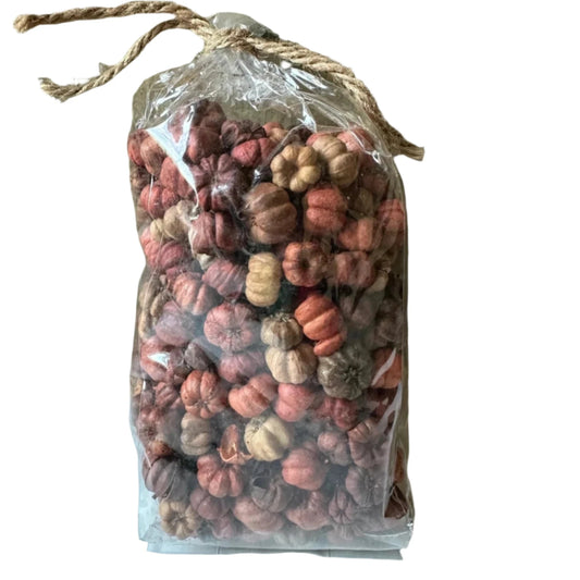 bag of dried mini pumpkins