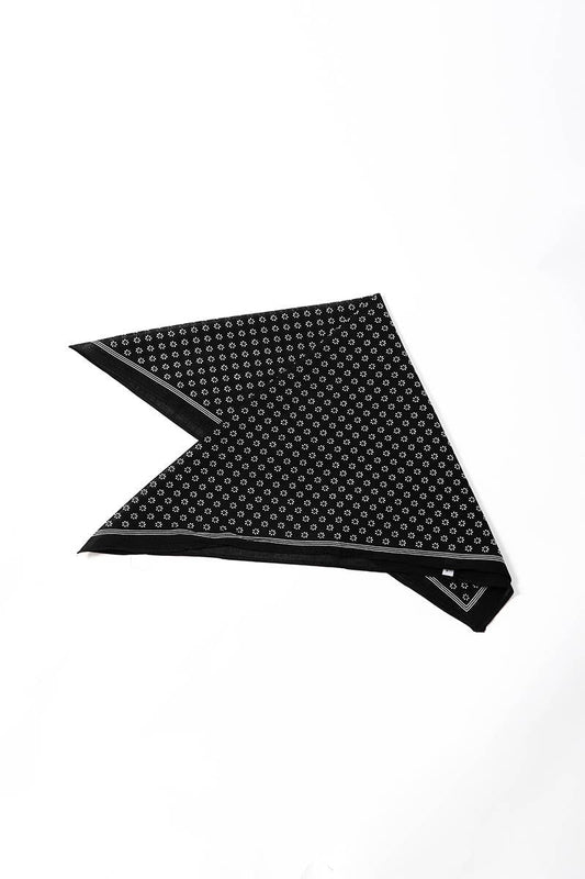 Cotton Daisy Bandana in Black