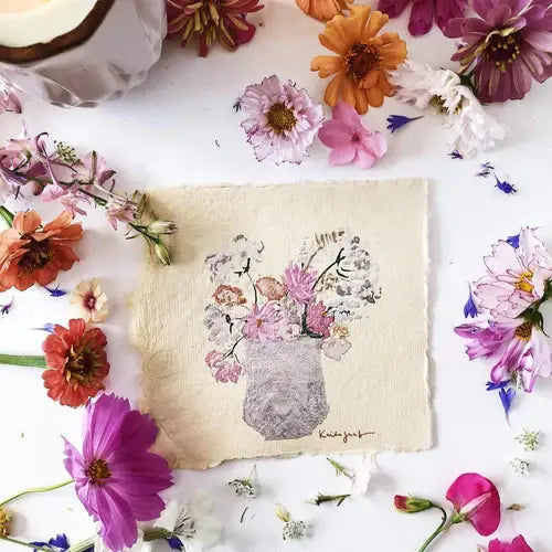 Astrid | Growing Candle, flower seed-label, eco-friendly