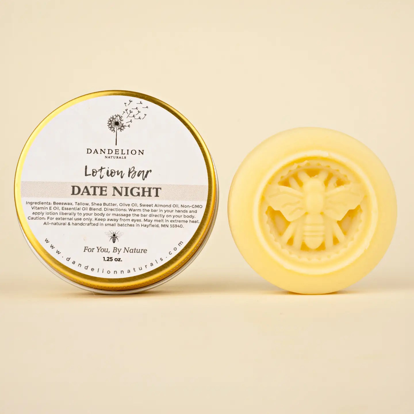 Patchouli Vanilla Tallow Lotion Bar - Date Night