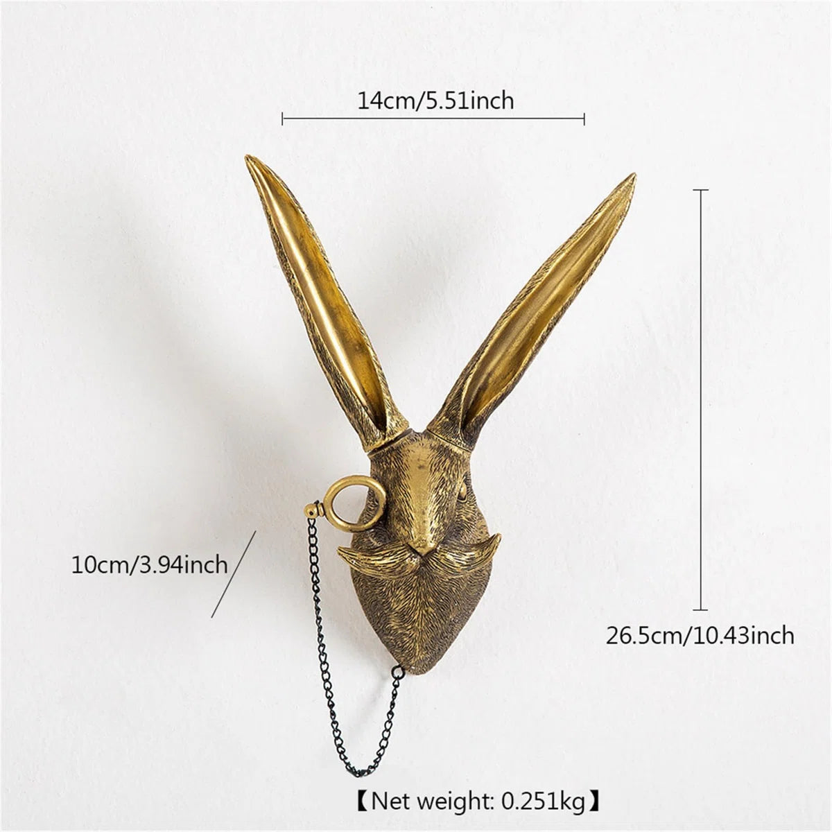 Golden Hare Wall Decor (Will Not Ship)