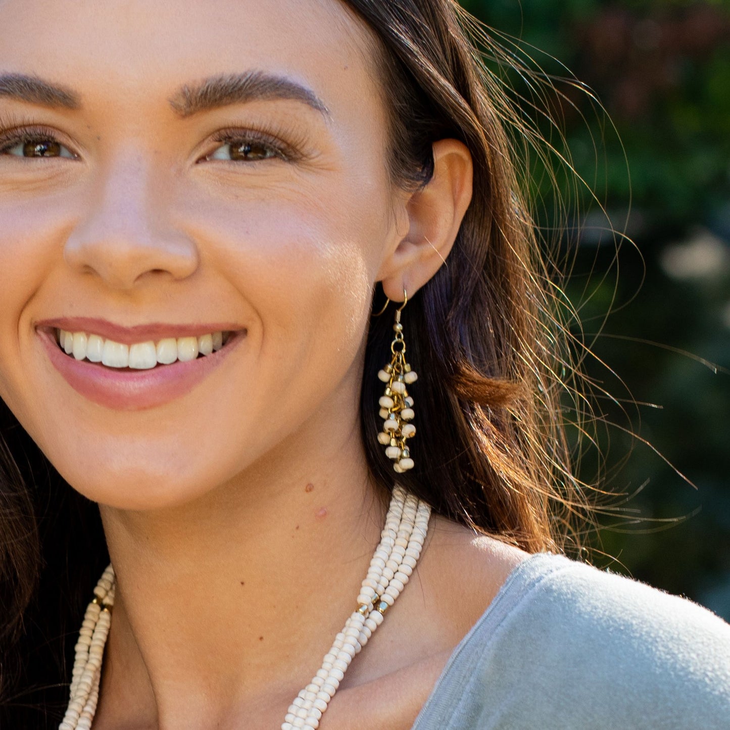 Drop Cluster Earrings