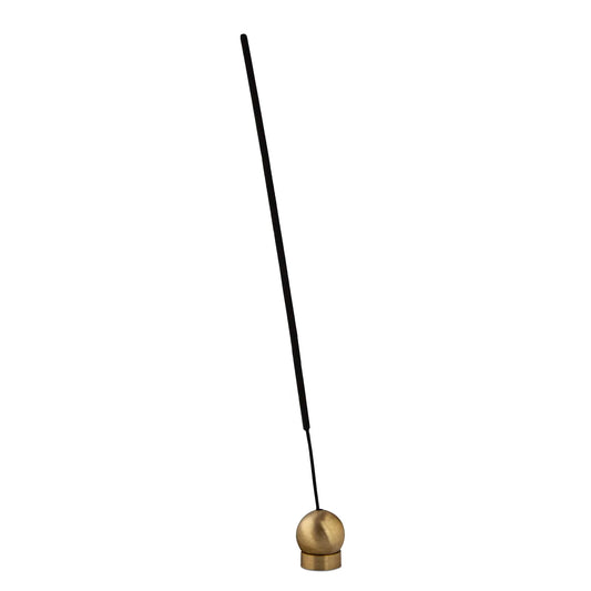 Skeem Brass Sphere Incense Holder, Gold
