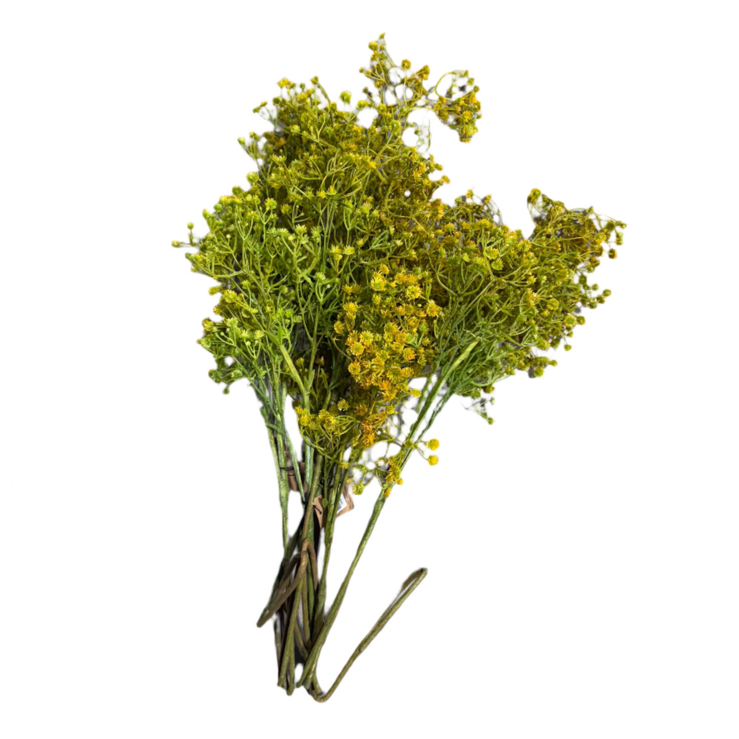 Bouquet of yellow flowers on a textured gray surface