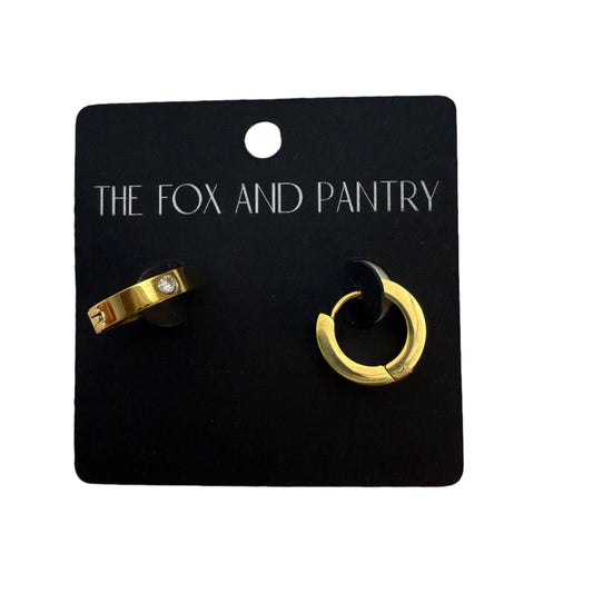 One Diamond Hoop Huggie Earring