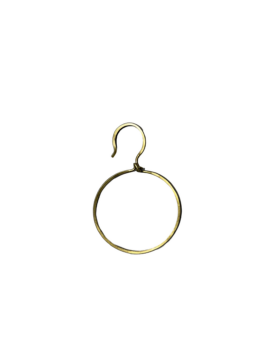 Brass Colored Metal Ring w/Hook