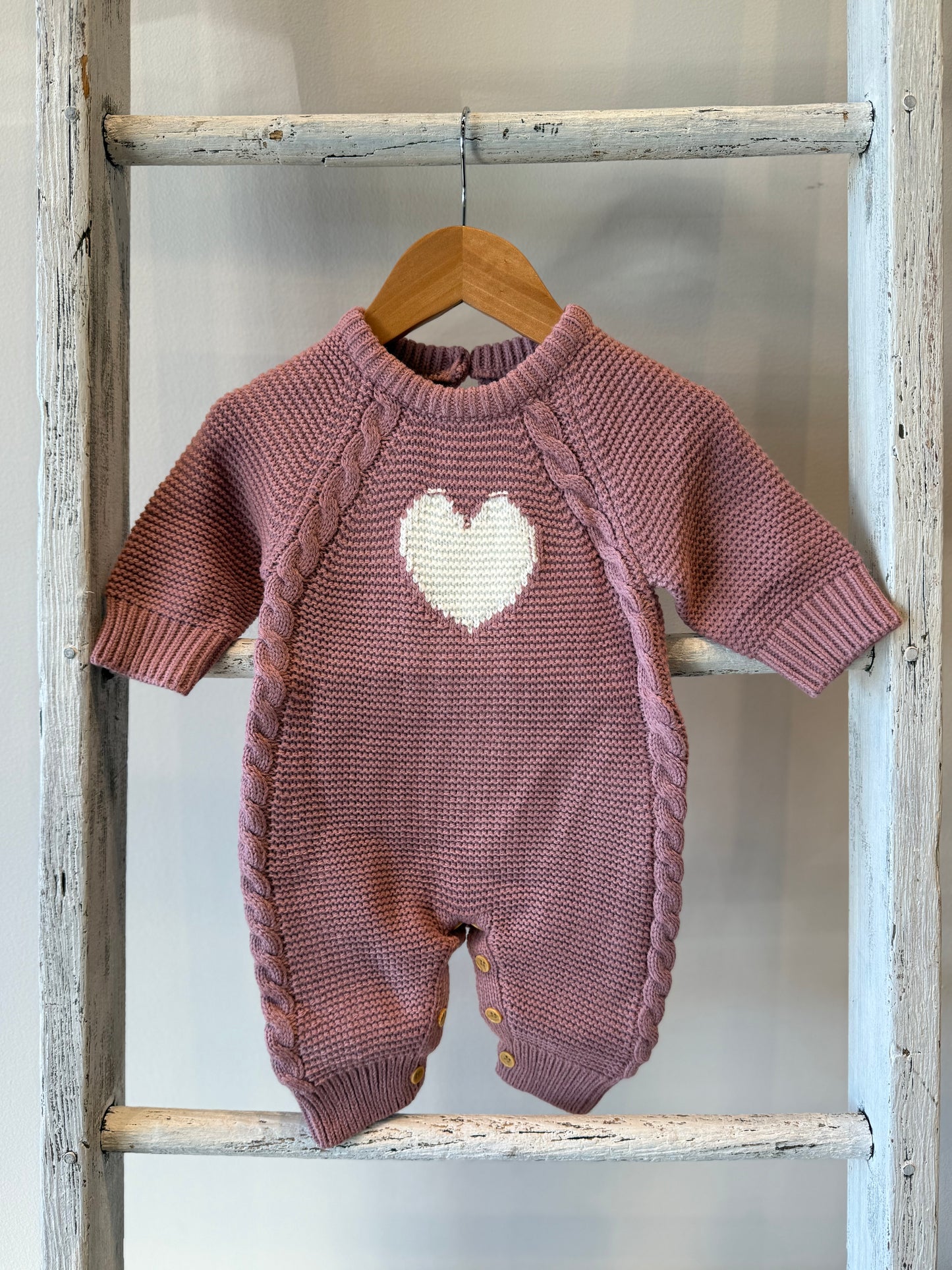 Pink Heart Toddler Sweater