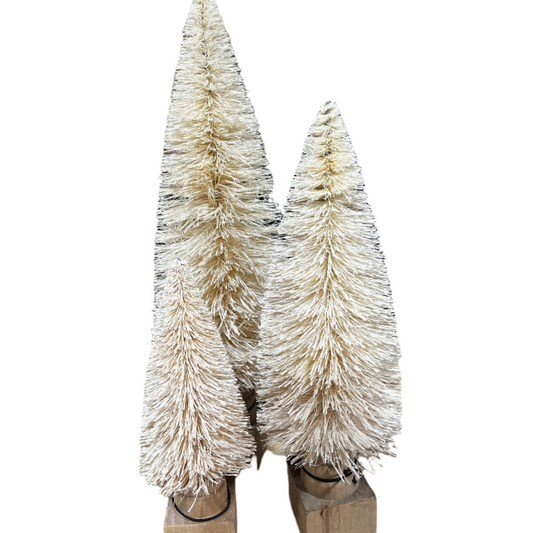 Large Bottle Brush Tree With Wood Base