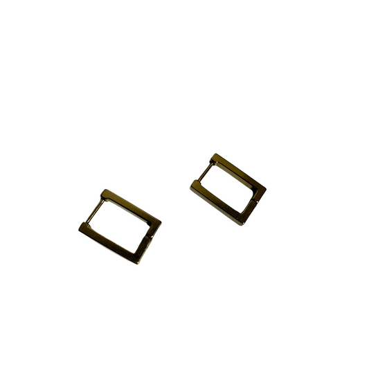 Sq. Gold Clicker Hoop