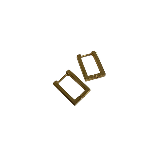 Golden Square Geometric Earrings