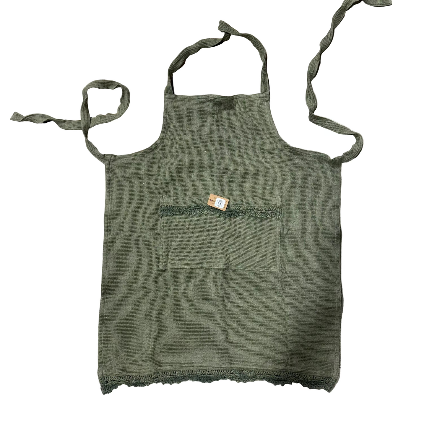 Green  Waffle Knit Apron