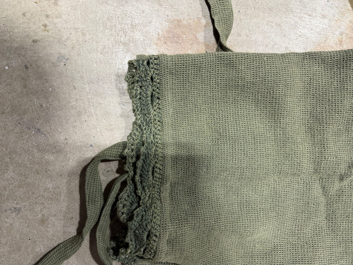 Green  Waffle Knit Apron