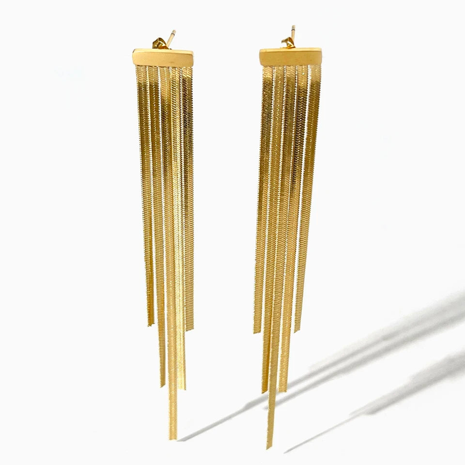 Gold Tassel Earrings