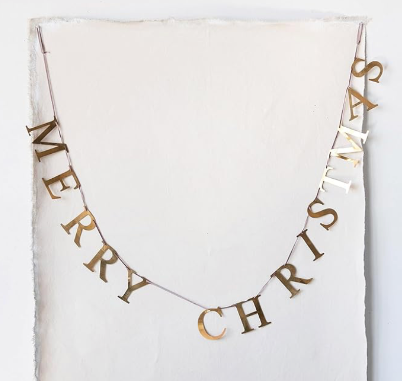 Merry Christmas Metal Garland