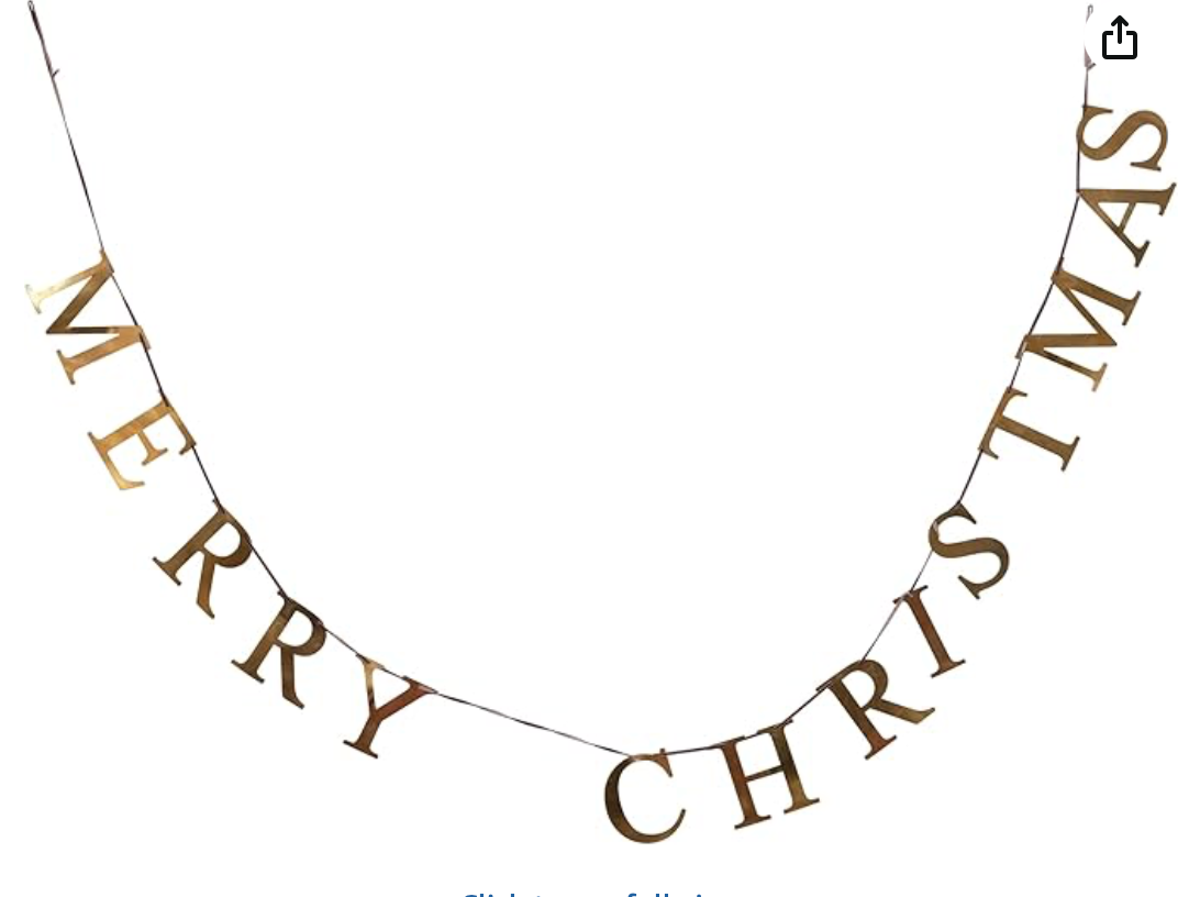Merry Christmas Metal Garland