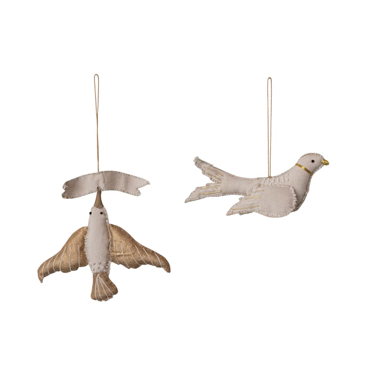 Handmade Canvas Bird Ornament