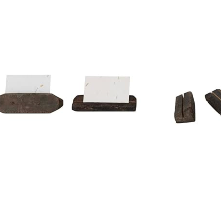 Reclaimed Wood Place Card Holder with 12 Cards