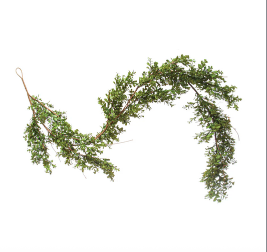 Faux Boxwood Garland