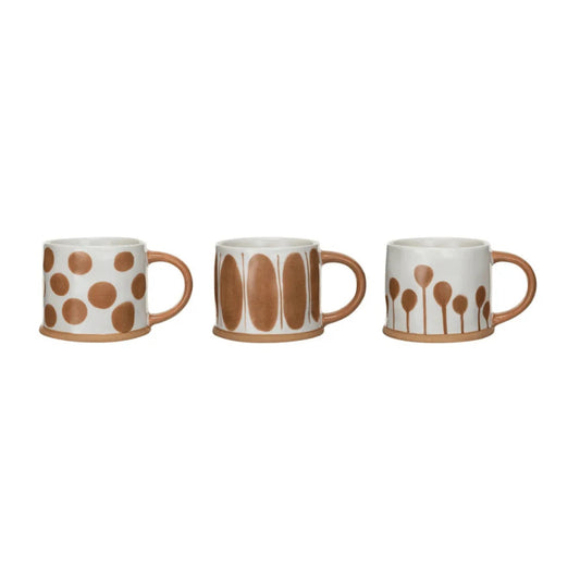 Stoneware Mug Orange Pattern