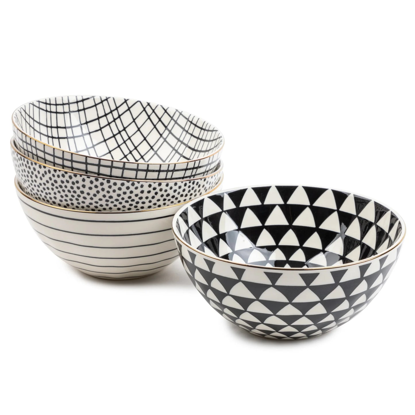 B&W Pattern Large Bowls