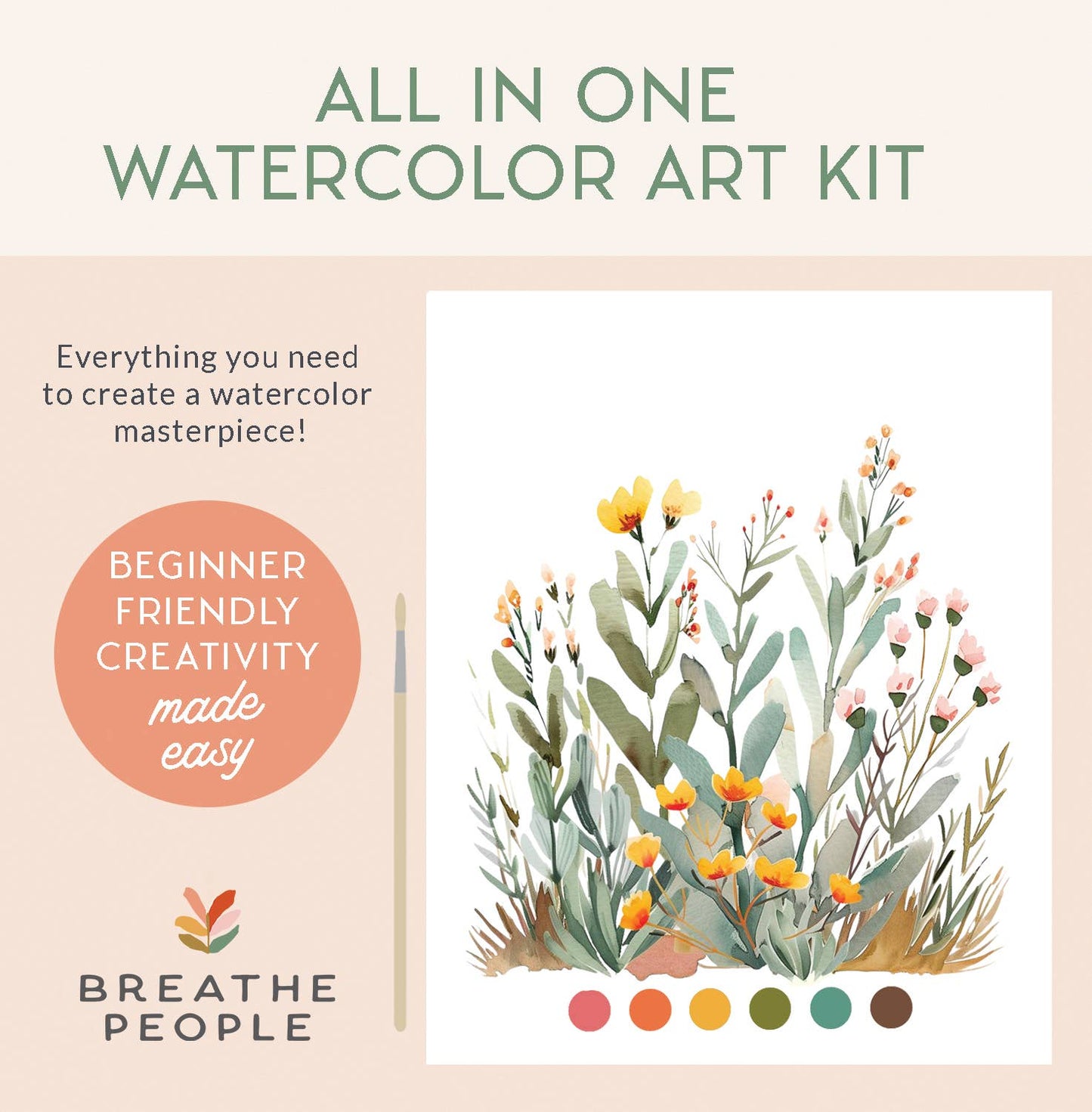 All-In-One Watercolor Paint Set - Desert Bloom