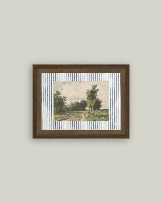 Provence Landscape Framed Antique Art