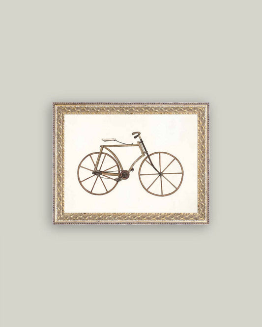 Old School Bike Framed Antique Art