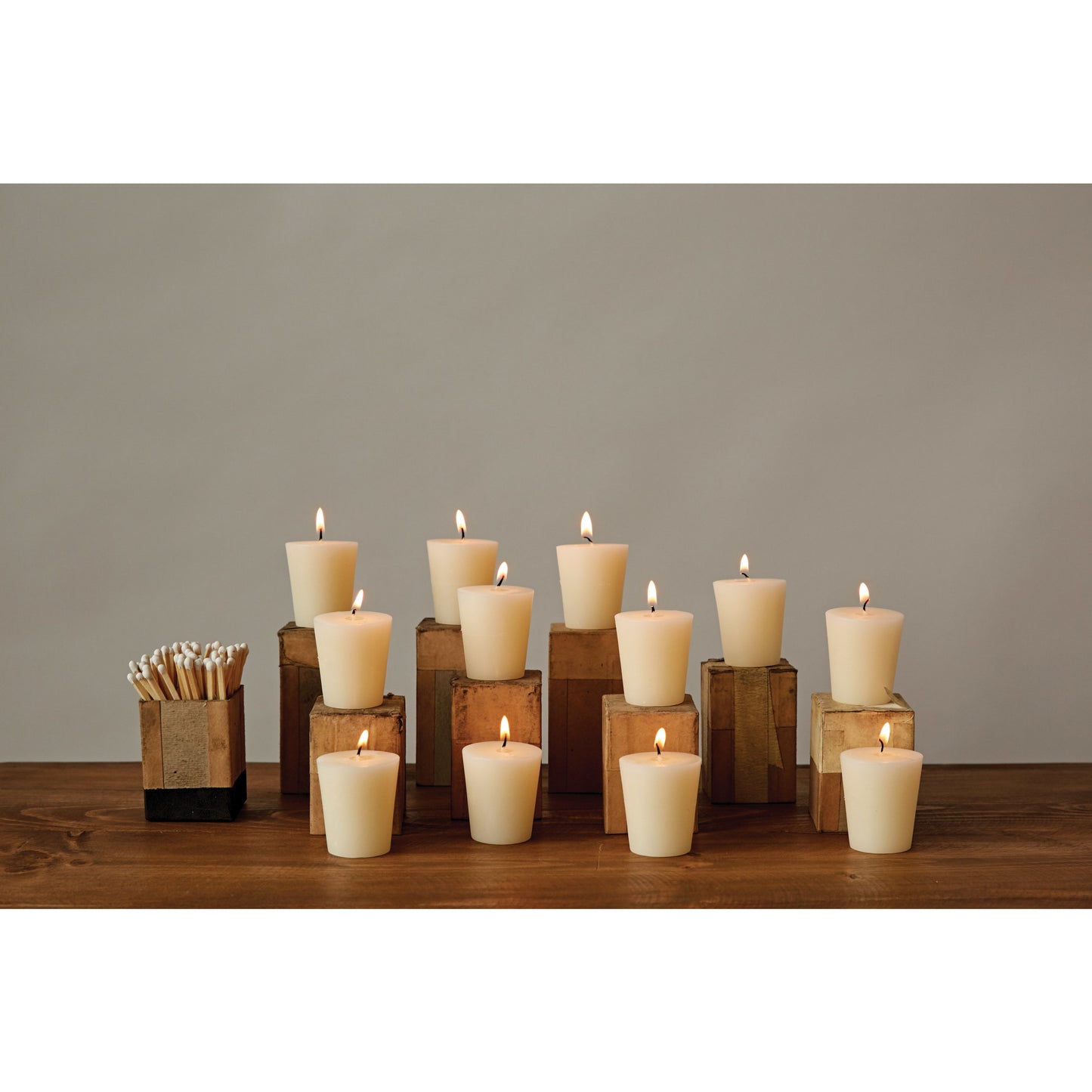 Votive Candles In Box, Set of 12 Unscented