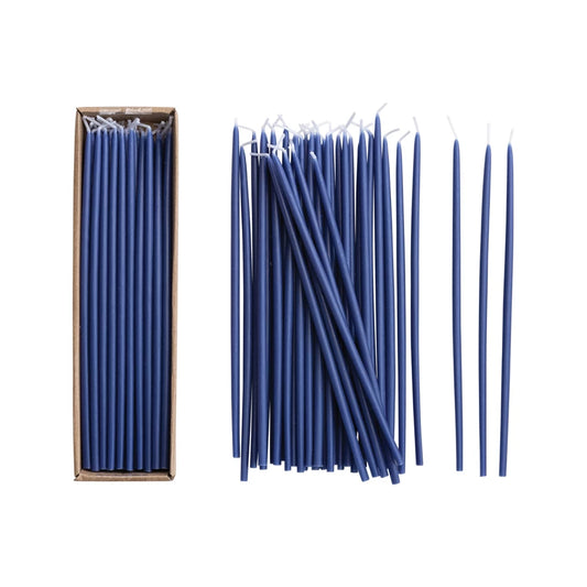 BLUE - Thin Taper Candles