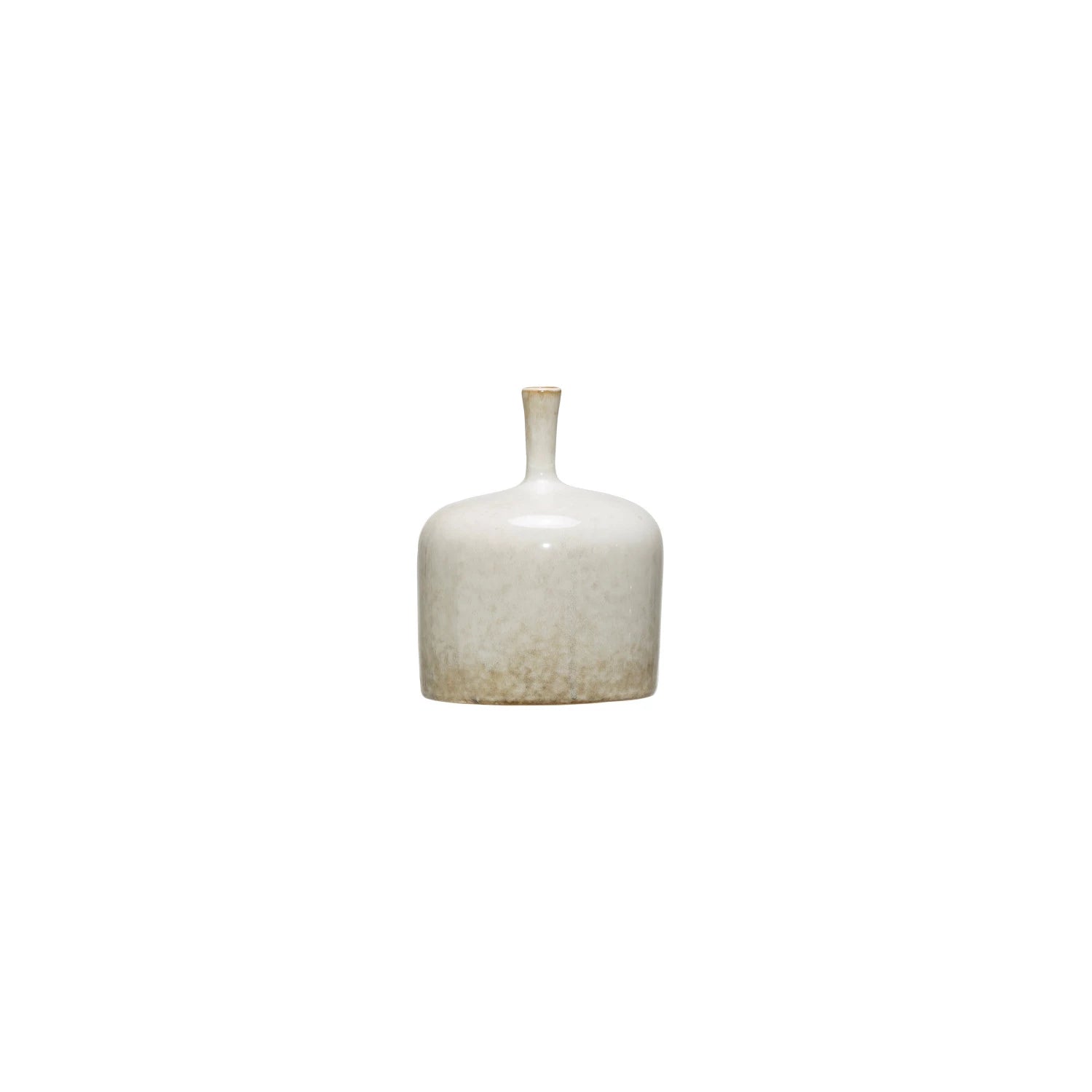 White ceramic vase on a white background