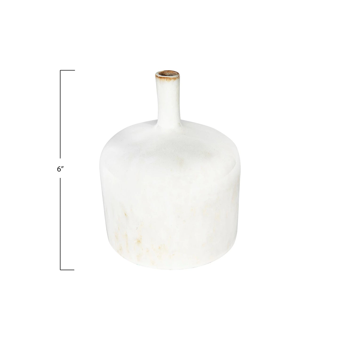 Small Stoneware Vase With Glaze