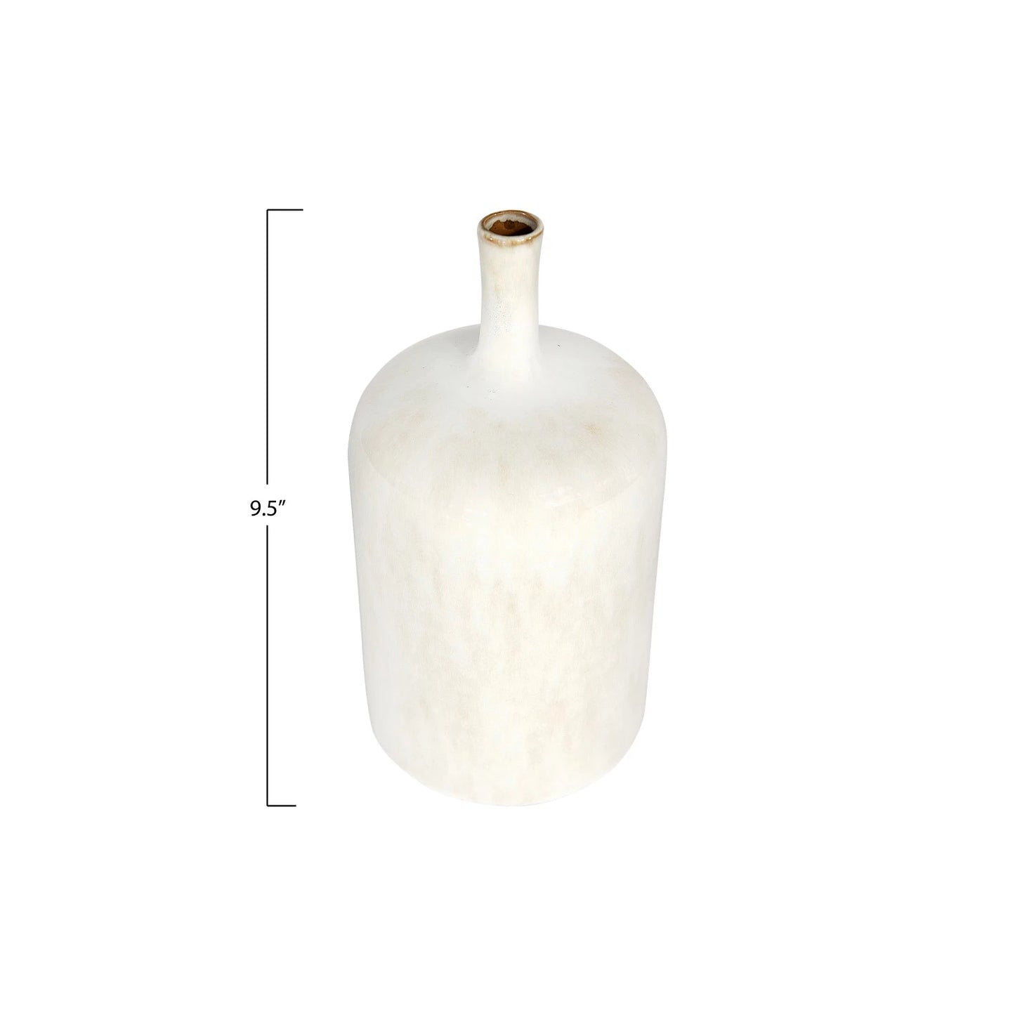 Medium Stoneware Vase With Glaze
