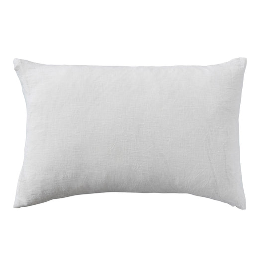 24"L x 16"H Stonewashed Linen Lumbar Pillow