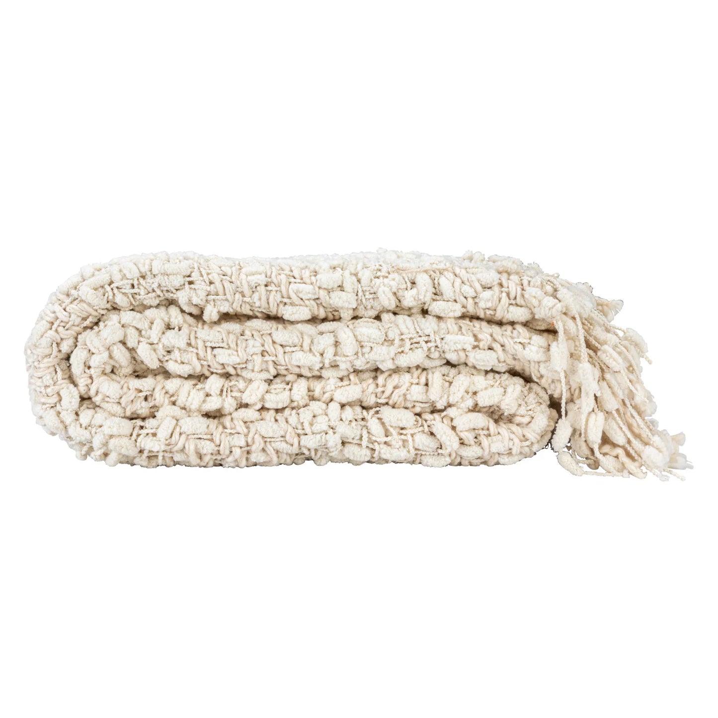 Luxe Cotton Blend Cable Knit Throw