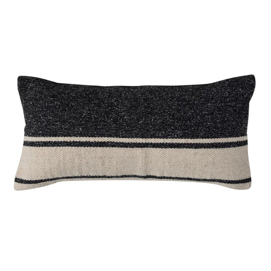 Charcoal/Cream Lumbar Pillow
