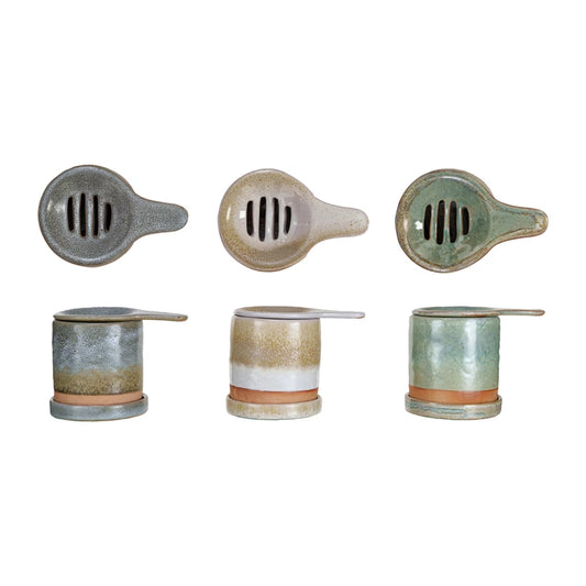 Pour Over Tea For One w/ Cup & Saucer, 3 Colors