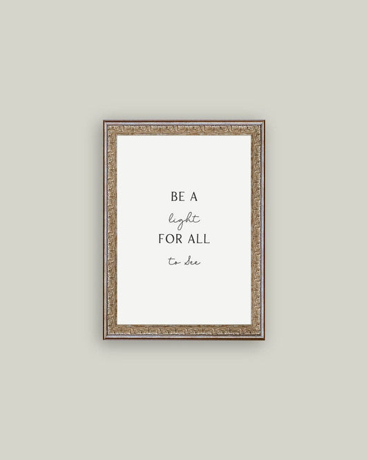 Be A Light For All To See Framed Antique Print