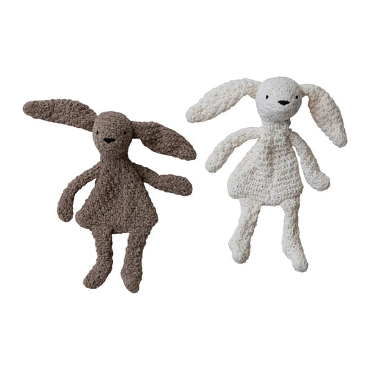 Knit Chenille Bunny Toy