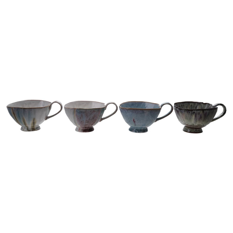 Footed Mug w/ Reactive Glaze