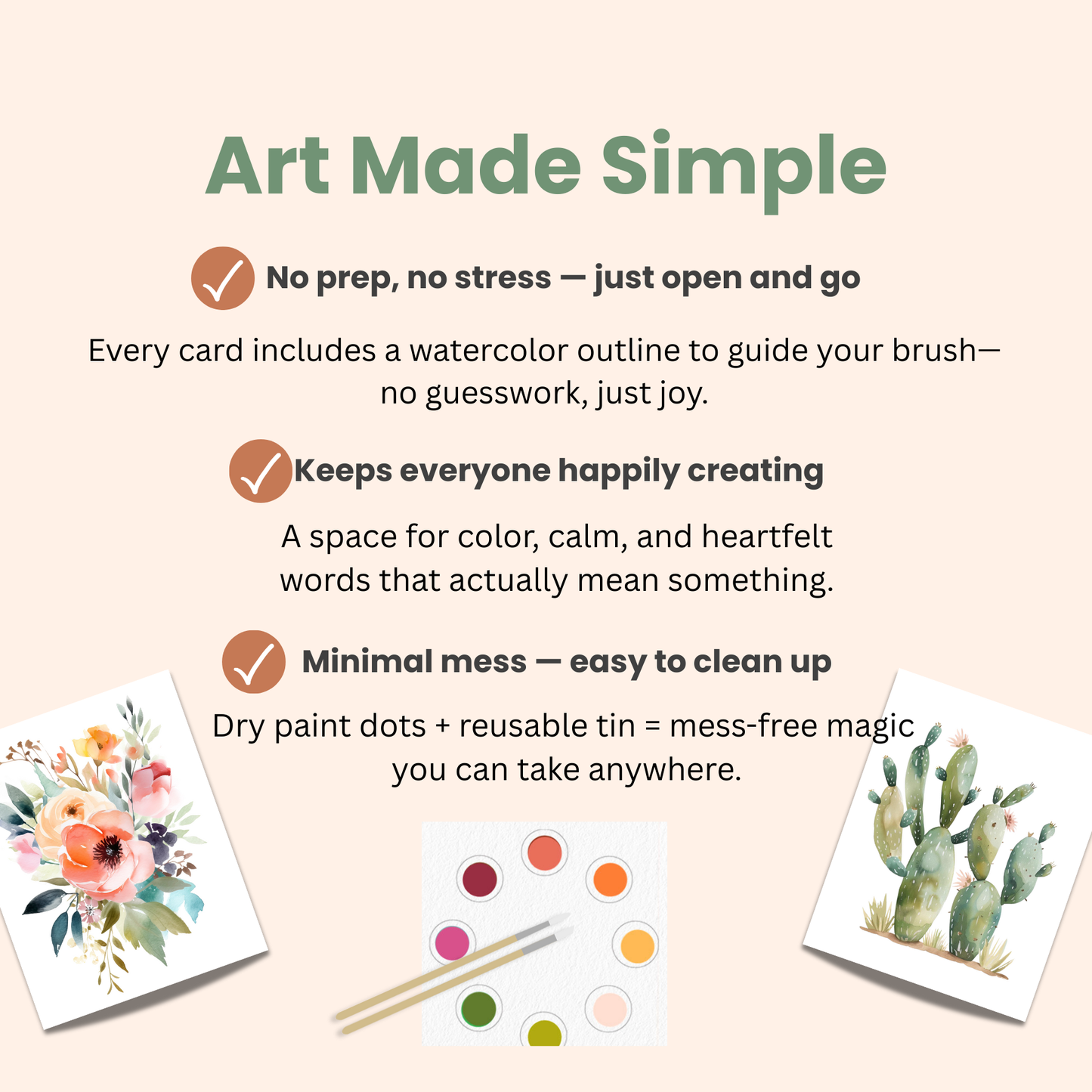 All in One Kids Watercolor Mini Prints + Postcards: Fruits