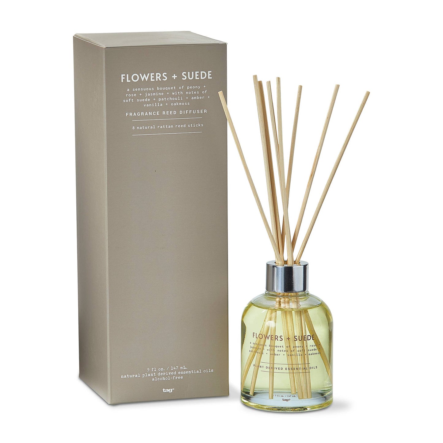 Flowers + Suede Reed Diffuser Multi Glass