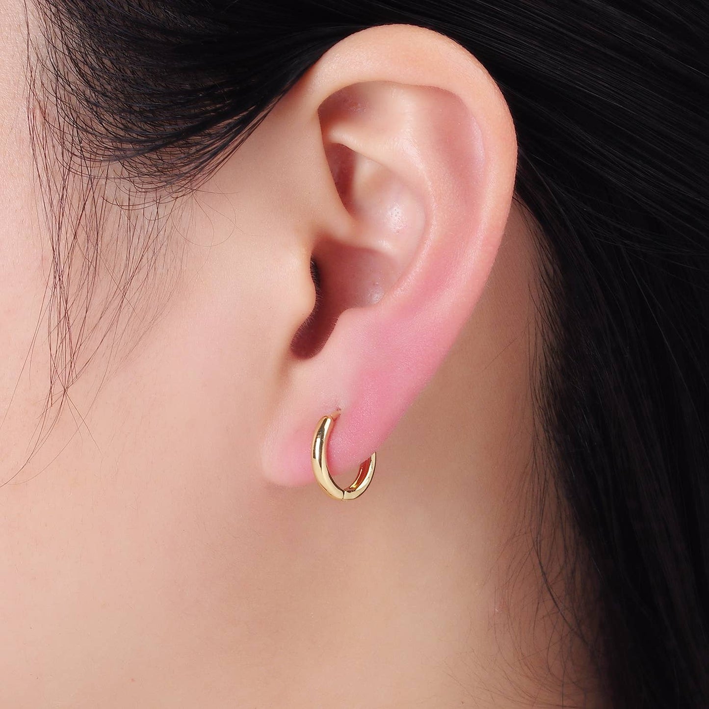 Halo 14K Gold Filled Minimalist Huggie Earrings