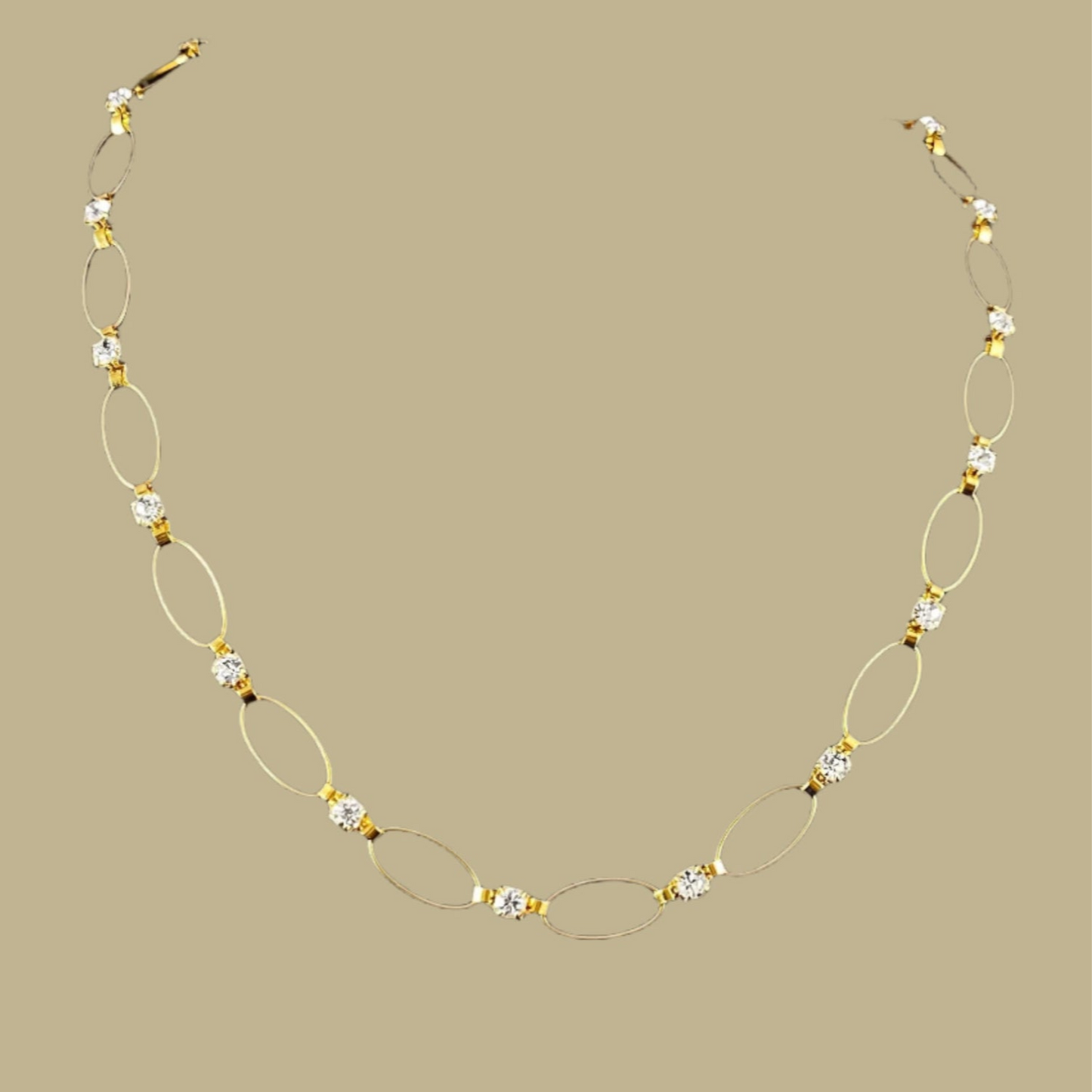 Eyelet Crystal Necklace