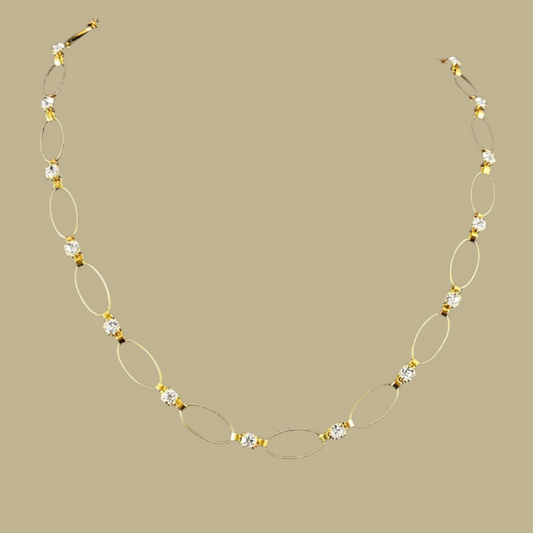 Eyelet Crystal Necklace