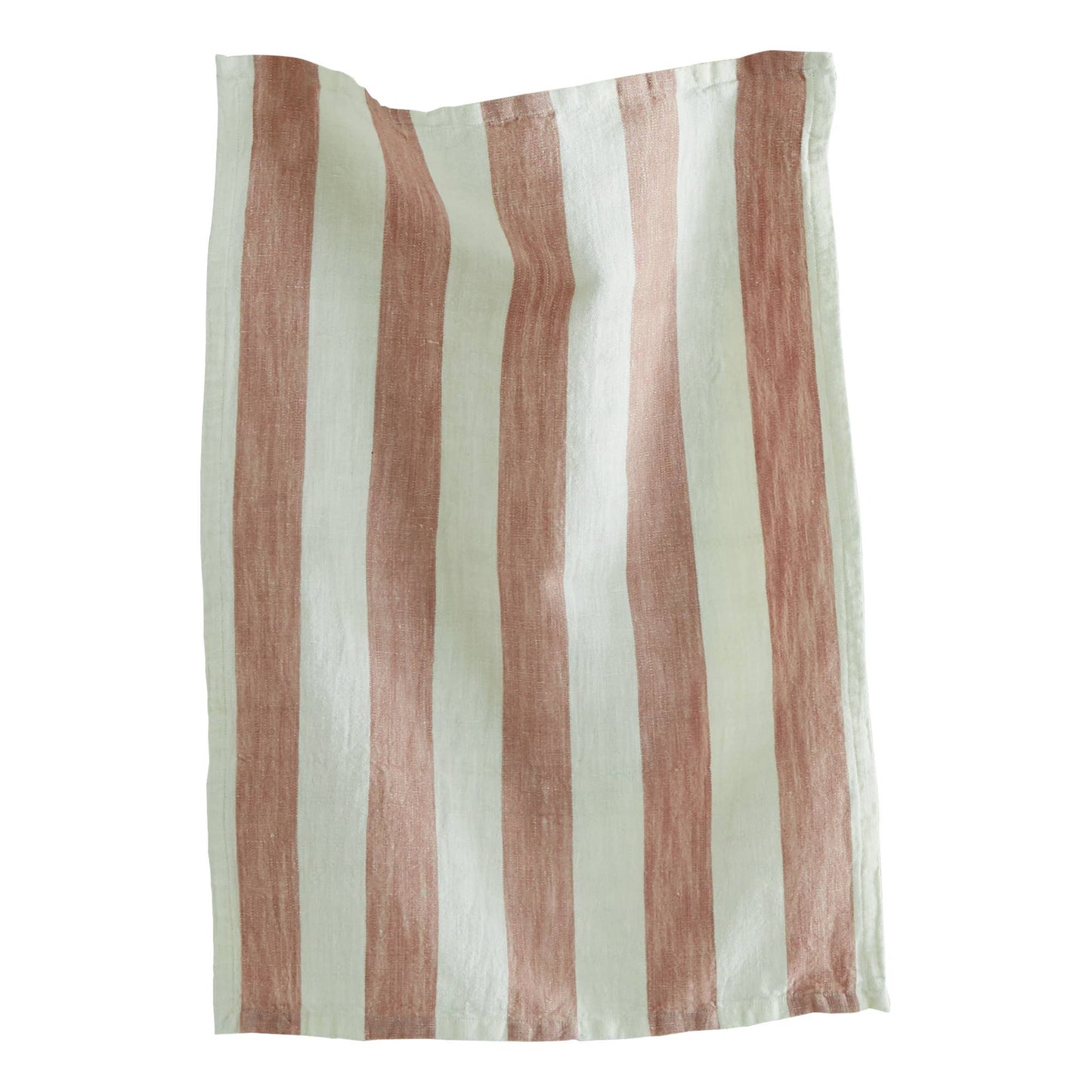 Tag Linen & Cotton Stripe Dishtowel Blush Cotton