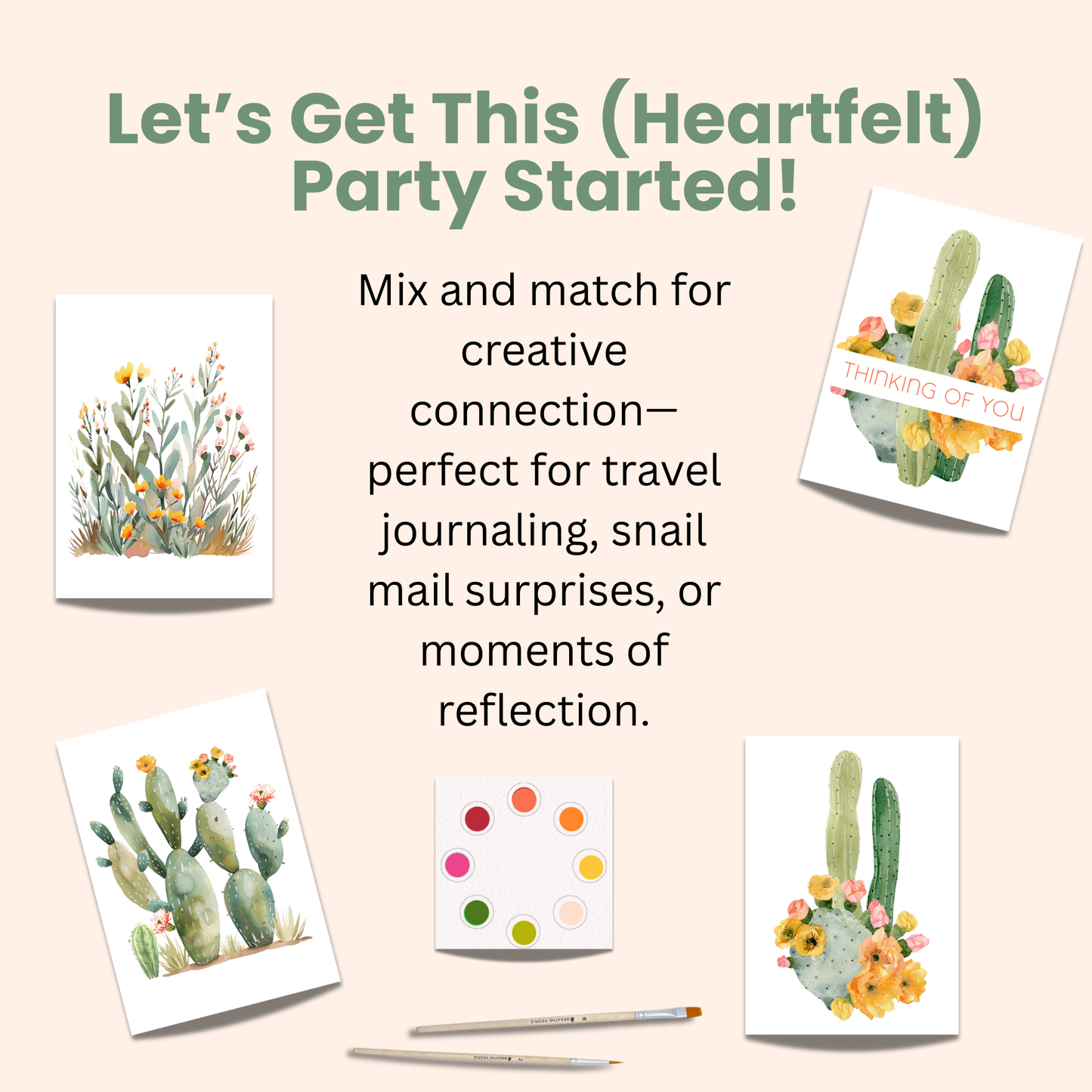 All in One Kids Watercolor Mini Prints + Postcards: Fruits